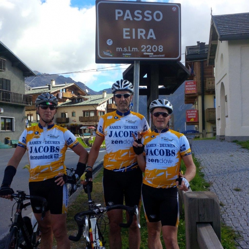 Trio op de Passo Eira.
