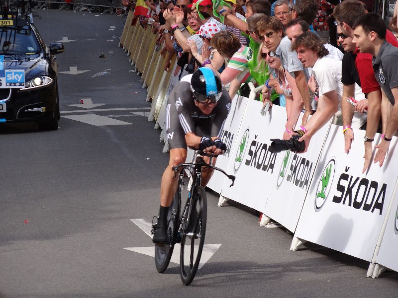 Bradley Wiggings in actie
Hij toonde van in het begin van de tour dat hij er klaar voor was.
