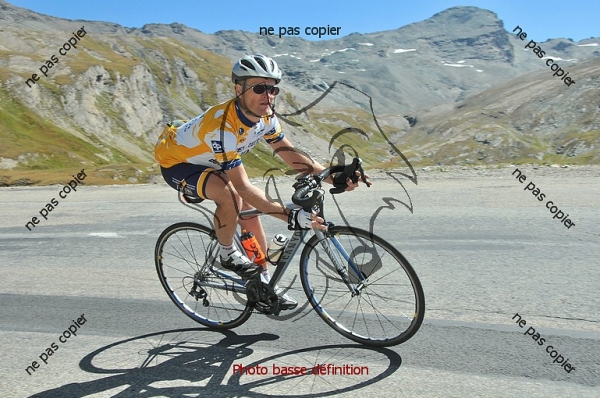 Johan daalt de Col de l'Iseran af
